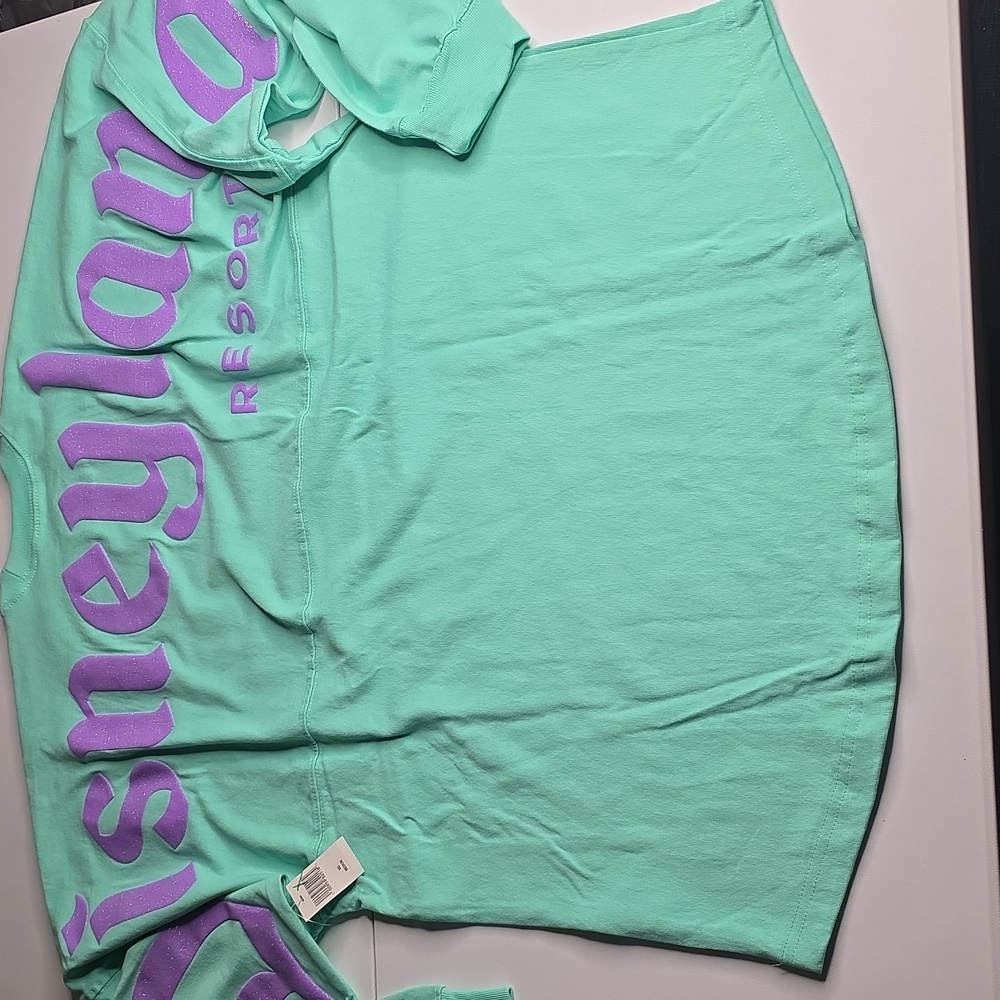 Disney Mint and Purple Long Sleeve Tee